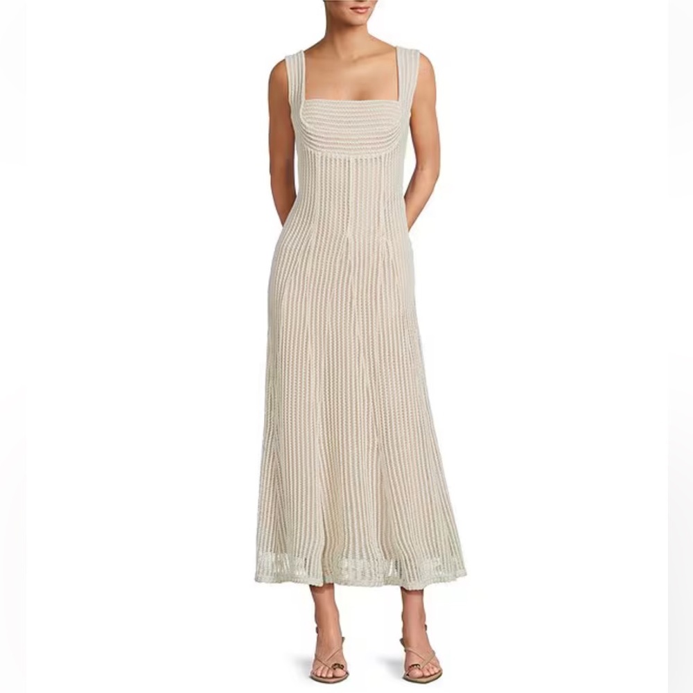 ANTONIO MELANI Cream Knit Maxi Dress